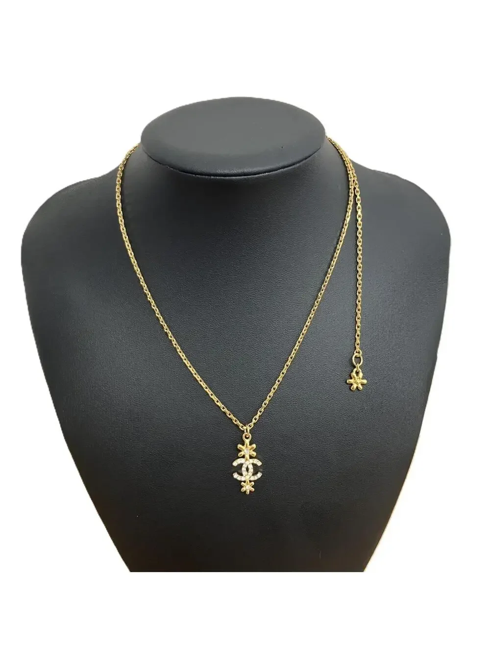 Chanel Pendant Necklace Metal Flower #357865C97B